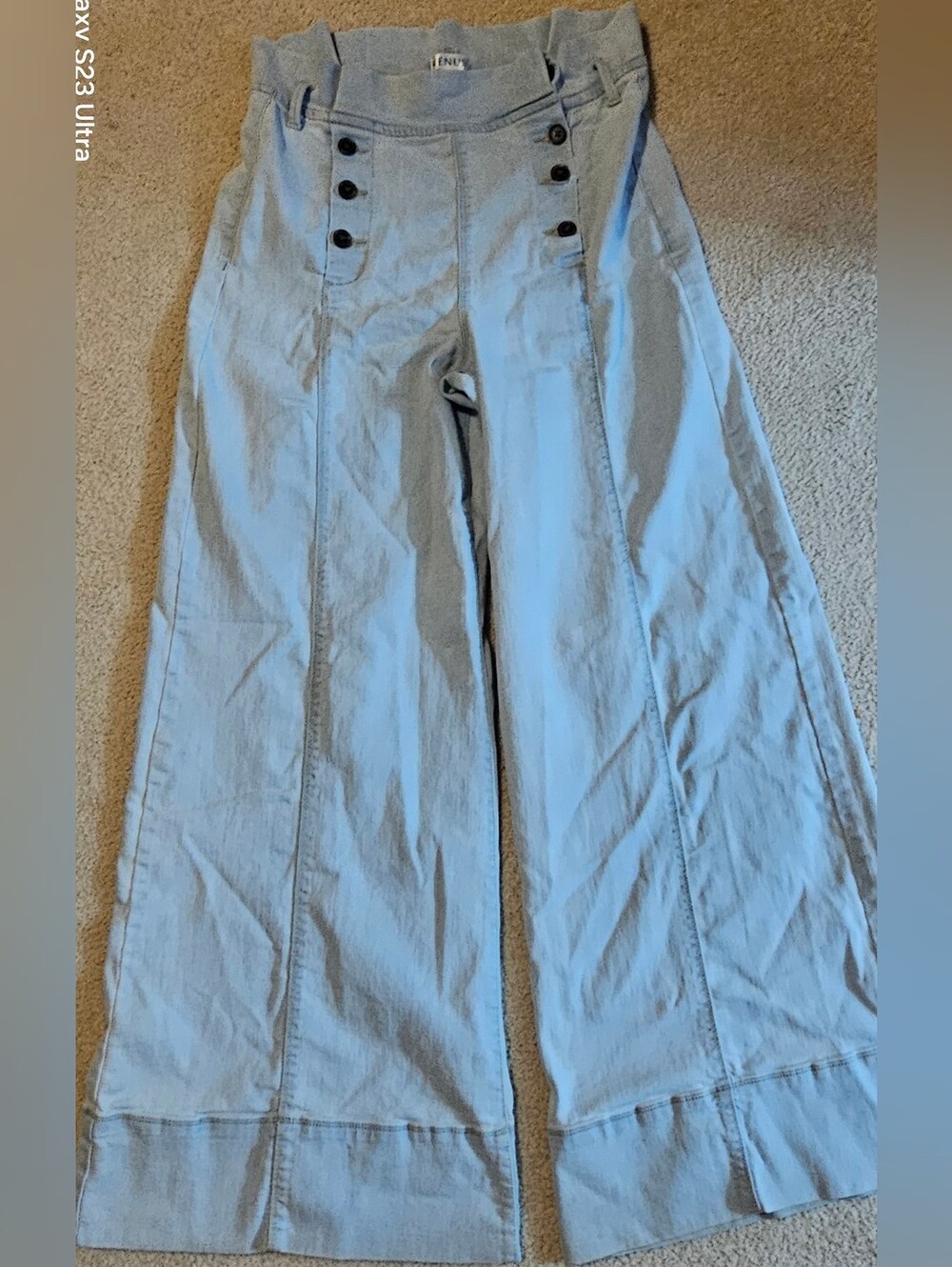 Venus high-waisted sailor jeans combine retro 1970s aesthetic details Size 10 - Picture 3 of 13